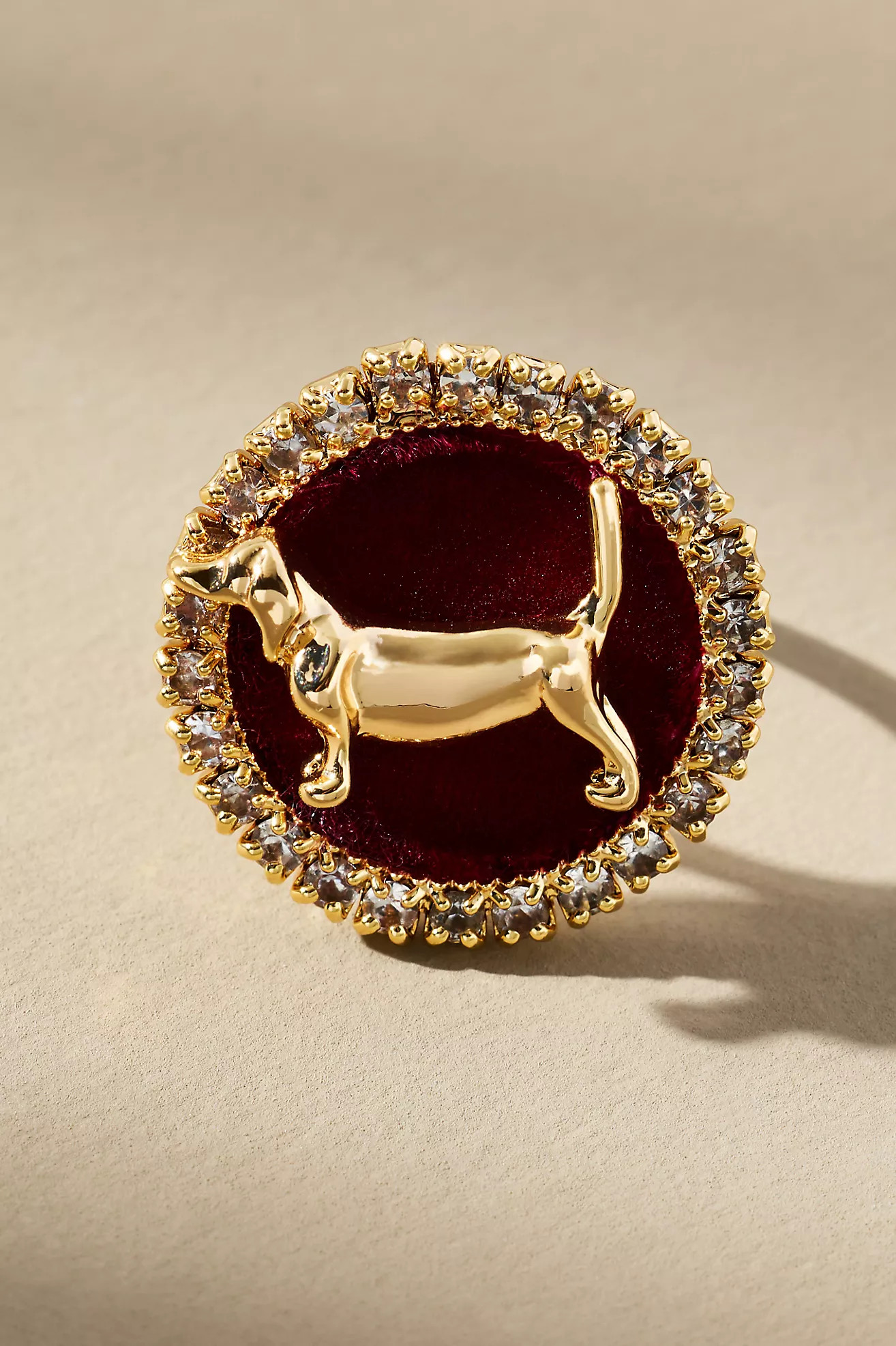 Dog Cameo Cocktail Ring | Anthropologie (US)