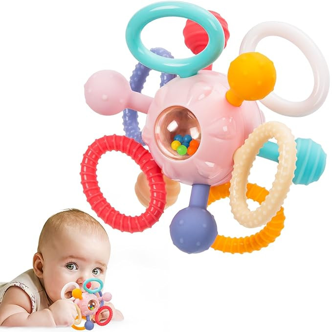 Montessori Teething Toys for Babies 0-6 6-12 Months, Baby Teether Sensory Toys for 0 3 6 9 12 18 ... | Amazon (US)