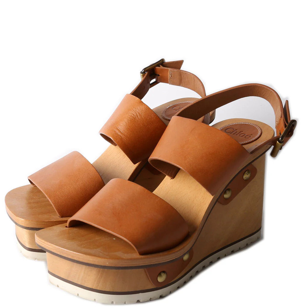 Woody Platform Wedge Size 38 Brown | Keeks Designer Handbags