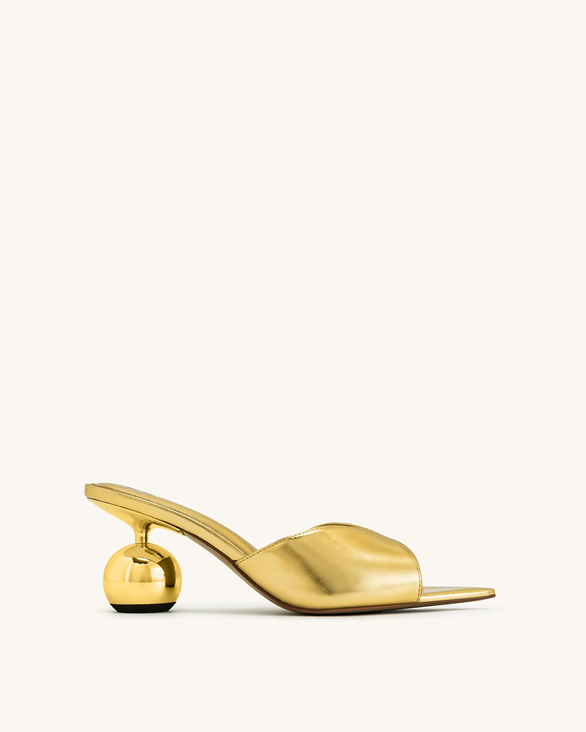 Ellie Sphere Heel Mules - Gold | JW PEI US