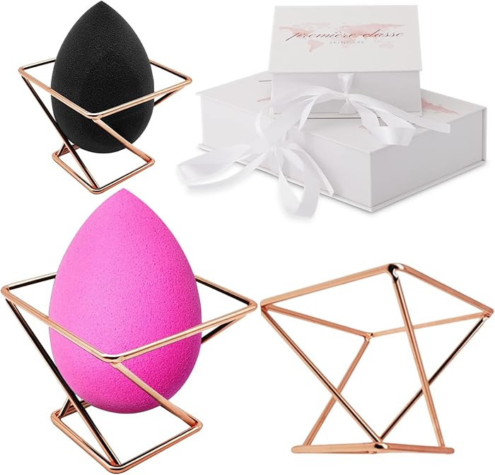 Beauty Sponge Holder - Rose Gold Foundation Beauty Blender Holder - Makeup Brush Organizer Rack C... | Amazon (US)