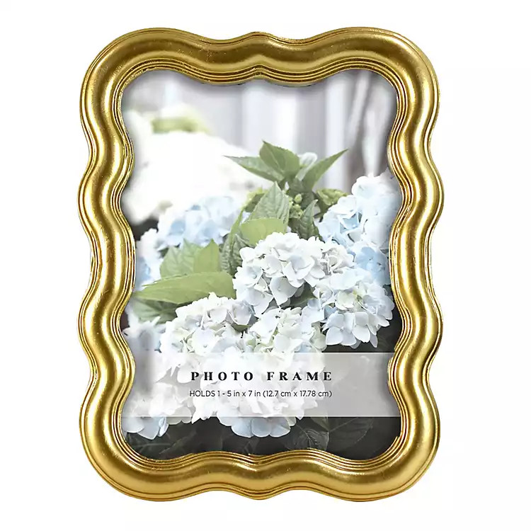 New! Gold Wavy Metal Picture Frame, 5x7 | Kirklands