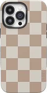 Casely iPhone 14 Pro Case | Compatible with MagSafe | Fit Check | Neutral Checkerboard Checkered ... | Amazon (US)