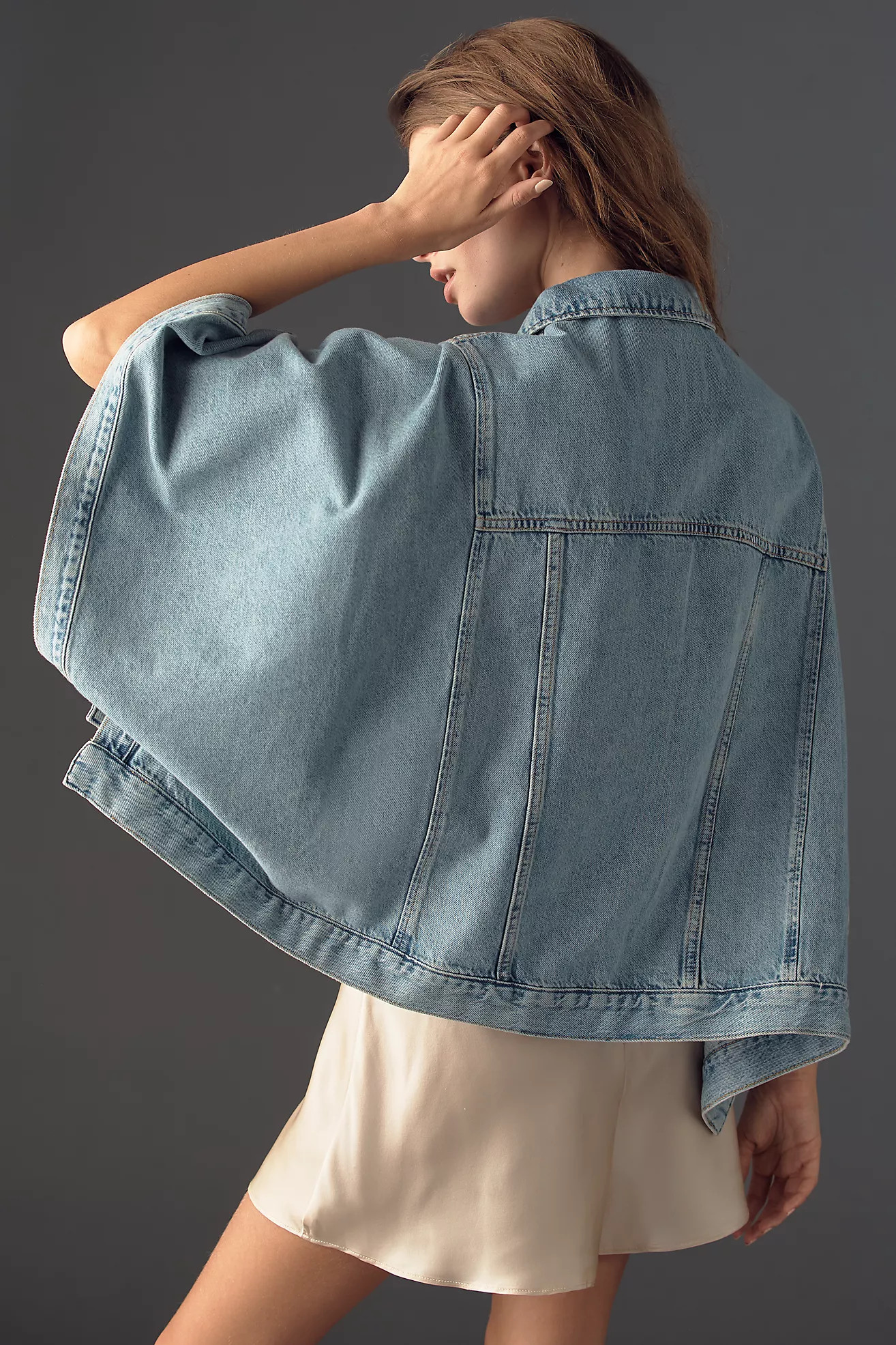Weston Denim Cape Jacket | Anthropologie (US)