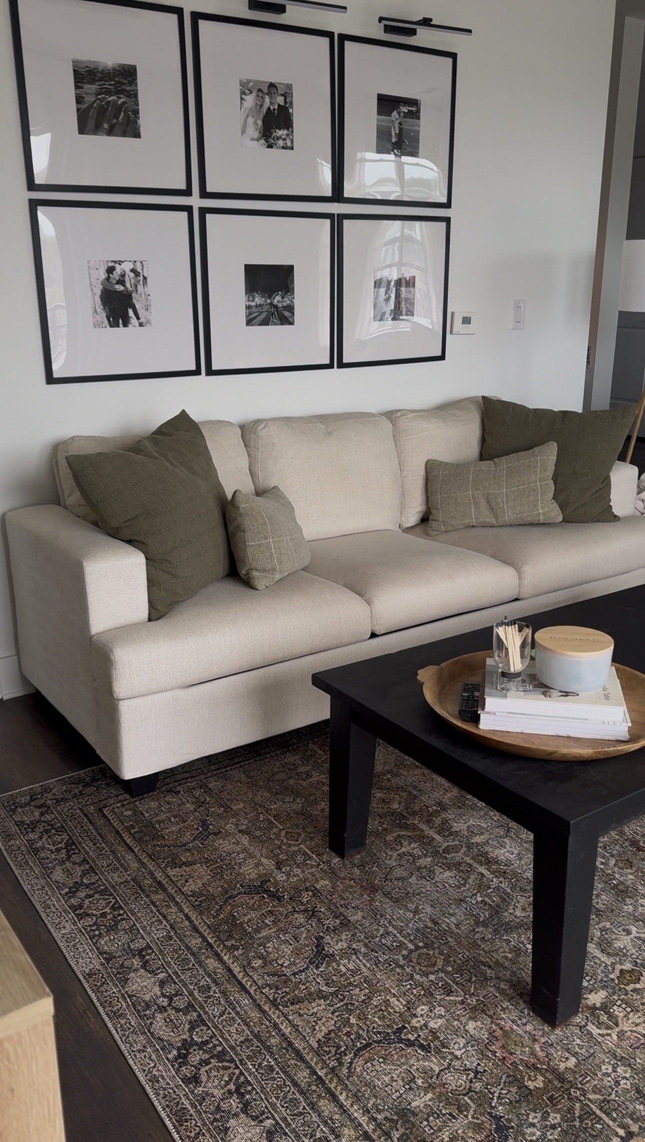 Our family room 😍

#homedecor #home #vintage #vintagerug #portraitwall 

#LTKHome #LTKStyleTip