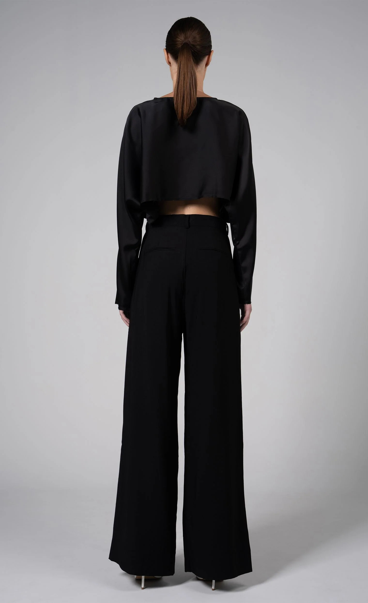 Fabi Wide Leg Pant - Black | Nonchalant Label