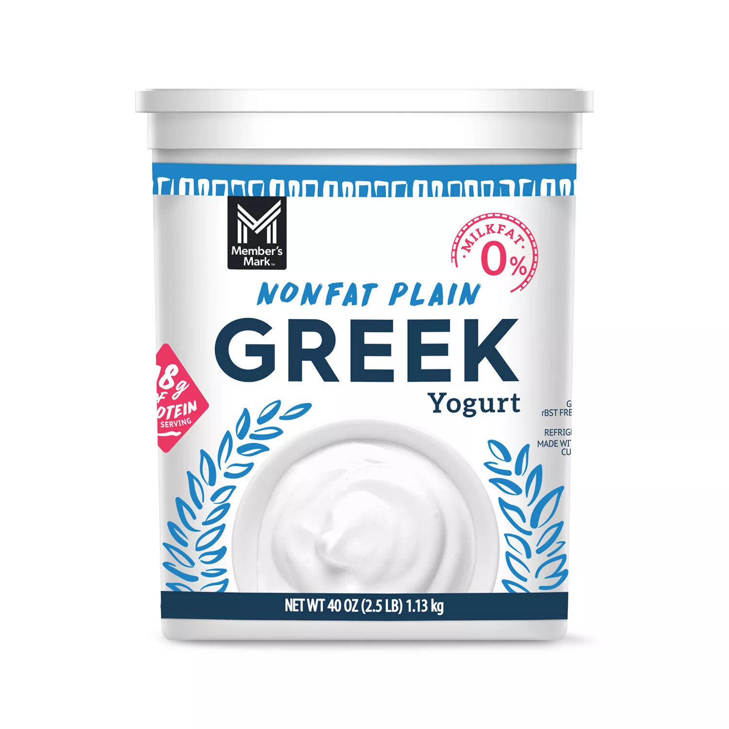 Member's Mark Plain Nonfat Greek Yogurt, 40 oz. | Sam's Club