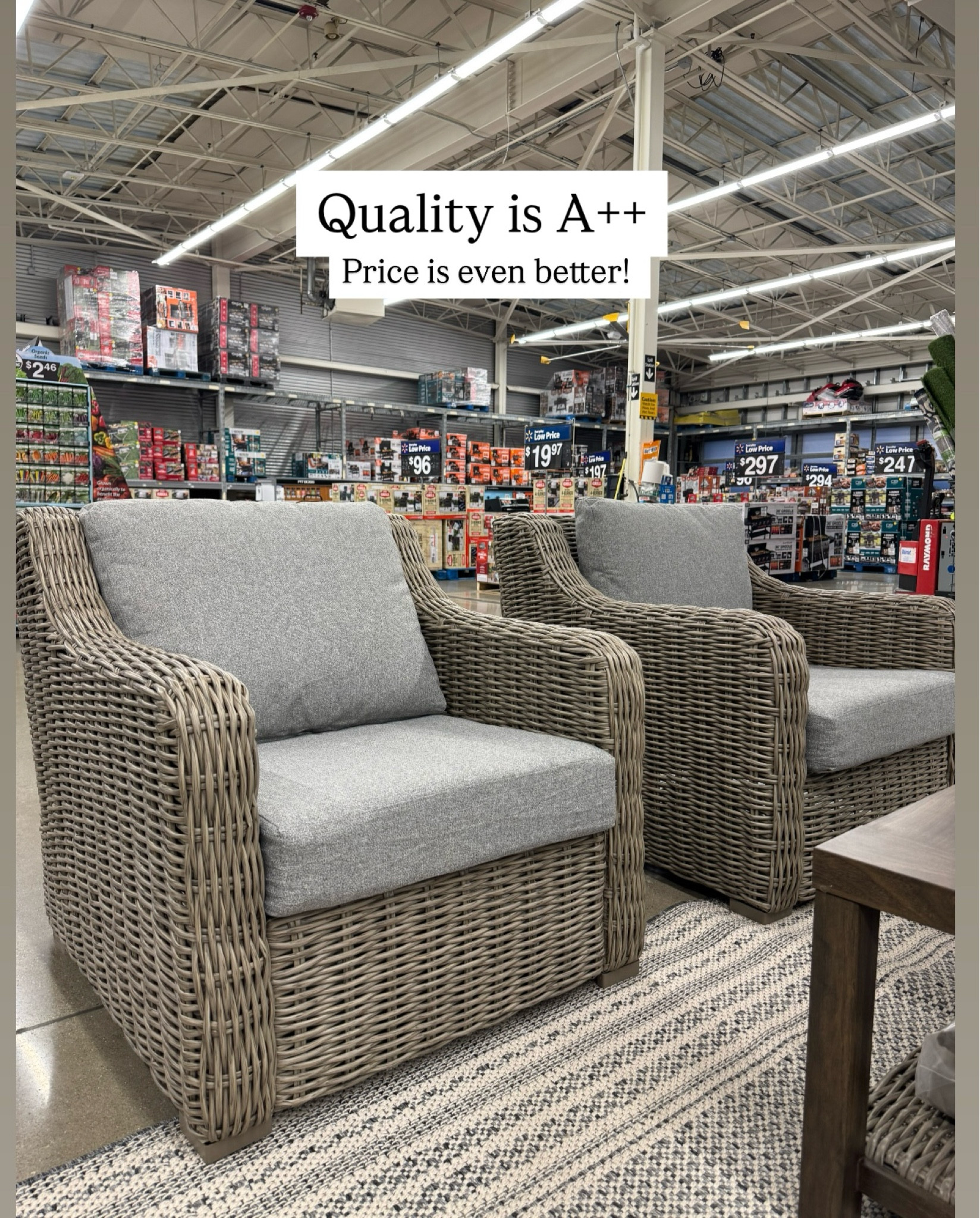 I have this in the sofa version and I’ve had it for two years. It’s held up great very comfortable. Price is super affordable. Looks just like pottery barn, patio furniture must have from Walmart, Better Homes & Gardens

#LTKHome #LTKStyleTip #LTKSaleAlert