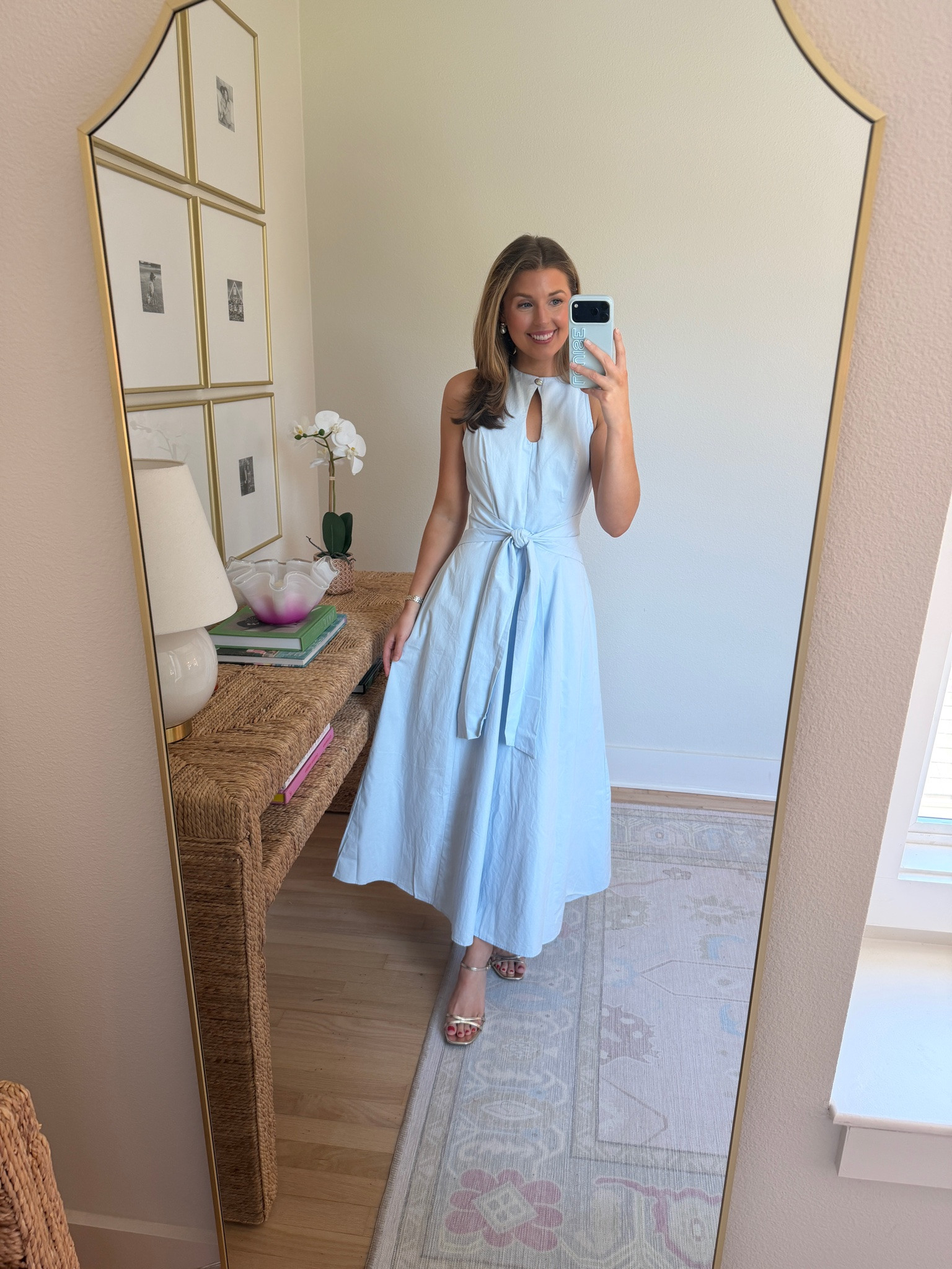 Light blue midi! Wearing a S