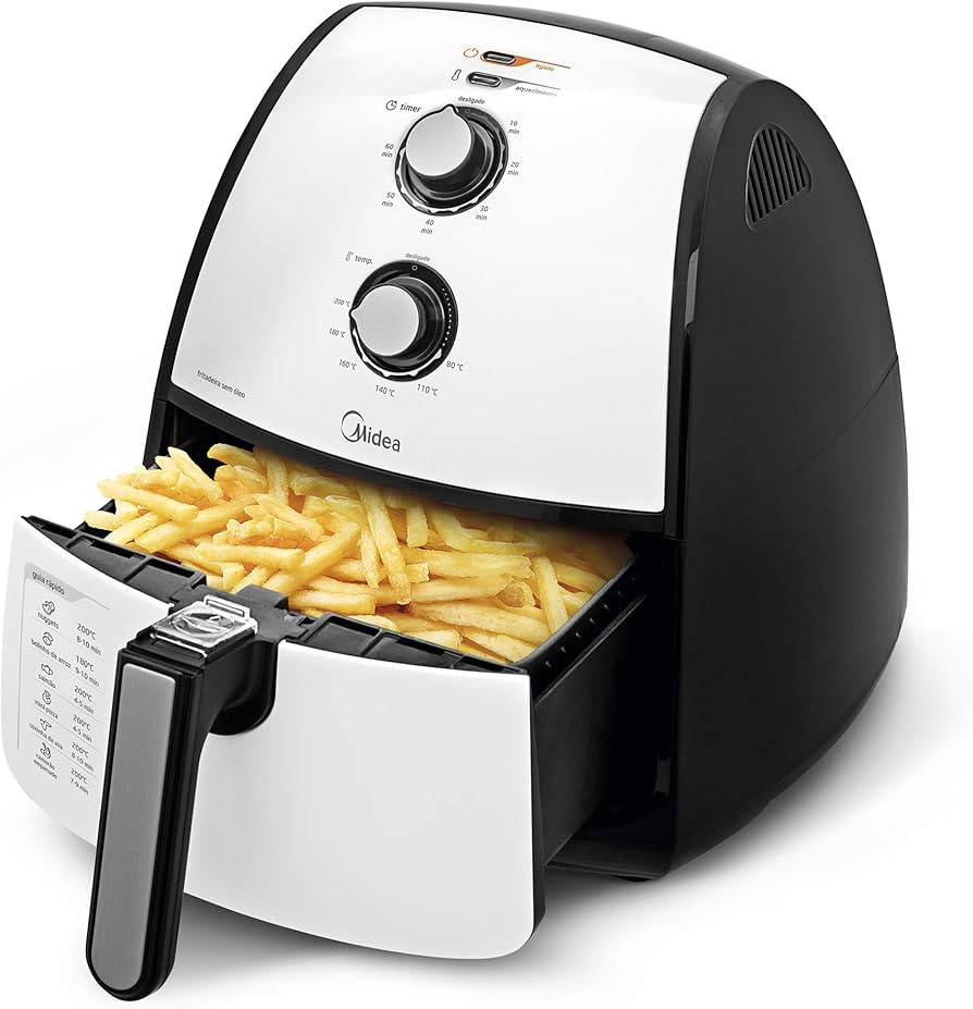 Fritadeira Airfryer Sem Óleo, 4L, Branco, 127V, Midea | Amazon (BR)