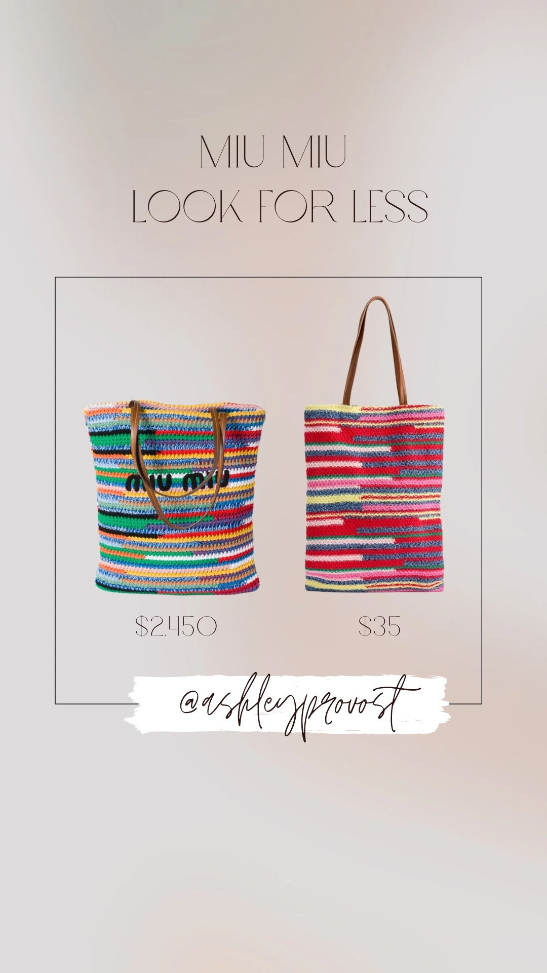 Miu miu look for less!!

#LTKstorytime #LTKSwim #LTKTravel