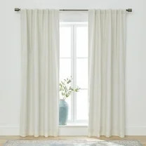 Better Homes & Gardens Linen Blend Curtain, Single Panel, Vanilla Dream, 50" W x 95" L | Walmart (US)