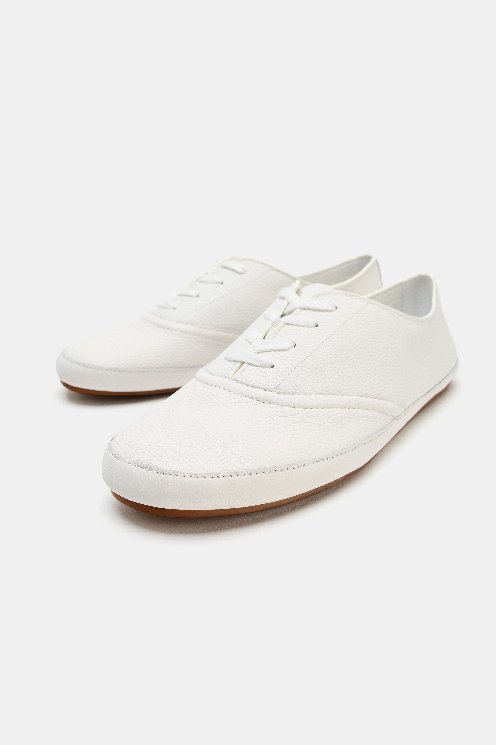 LEATHER DERBY SNEAKERS | Zara Canada