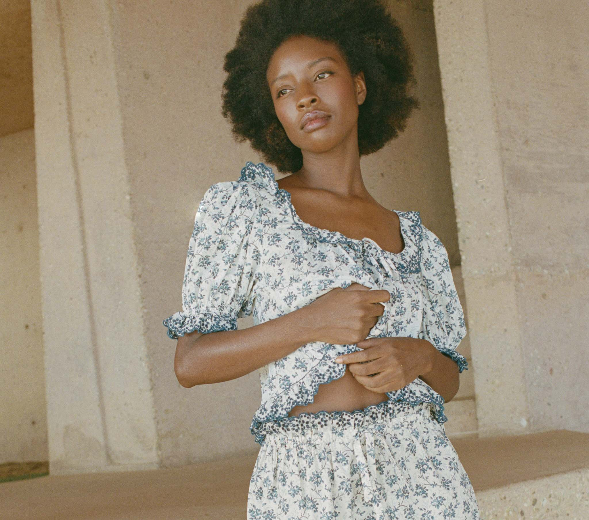 Lazuli Top - Songbird Toile | DÔEN | DOEN