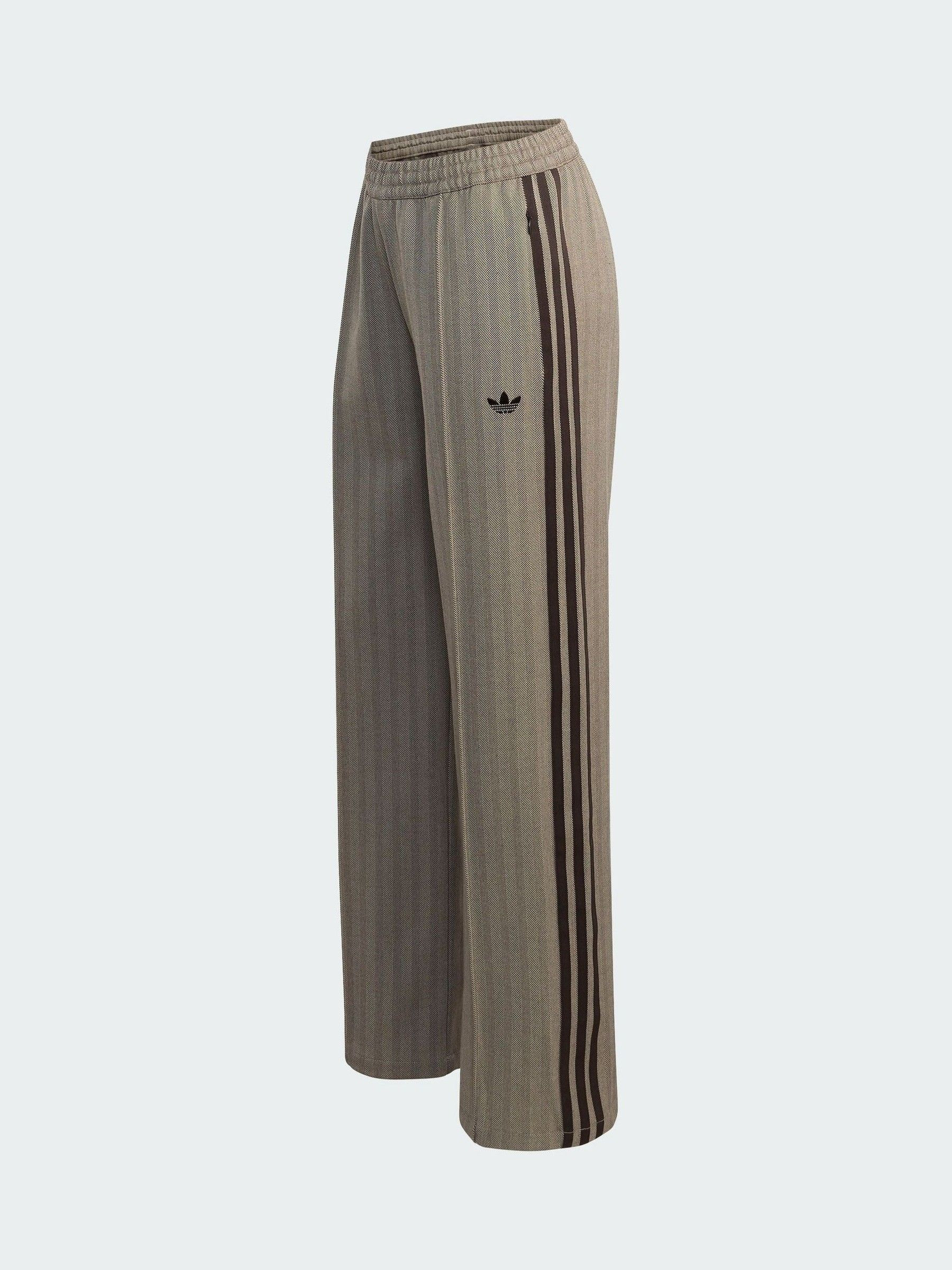 adidas originals adidas Originals Light Brown Tweed Herringbone Classic Track Pant Trousers | Next US