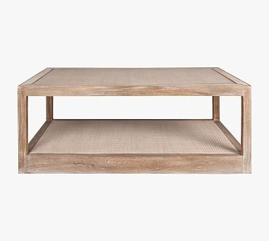 Burnaby 52" Rattan Coffee Table | Pottery Barn (US)