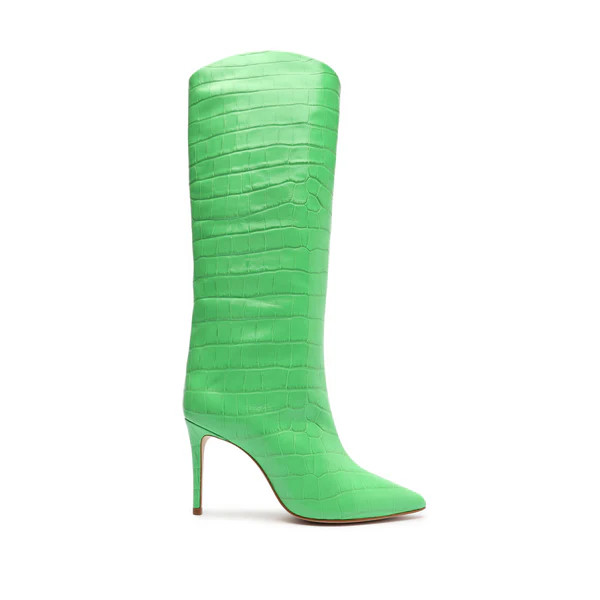 Maryana Crocodile-Embossed Leather Boot | Schutz Shoes (US)