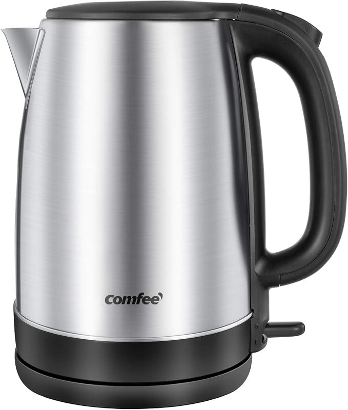 Comfee 1.7L Stainless Steel Electric Tea Kettle, BPA-Free Hot Water Boiler, Cordless with LED Lig... | Amazon (US)