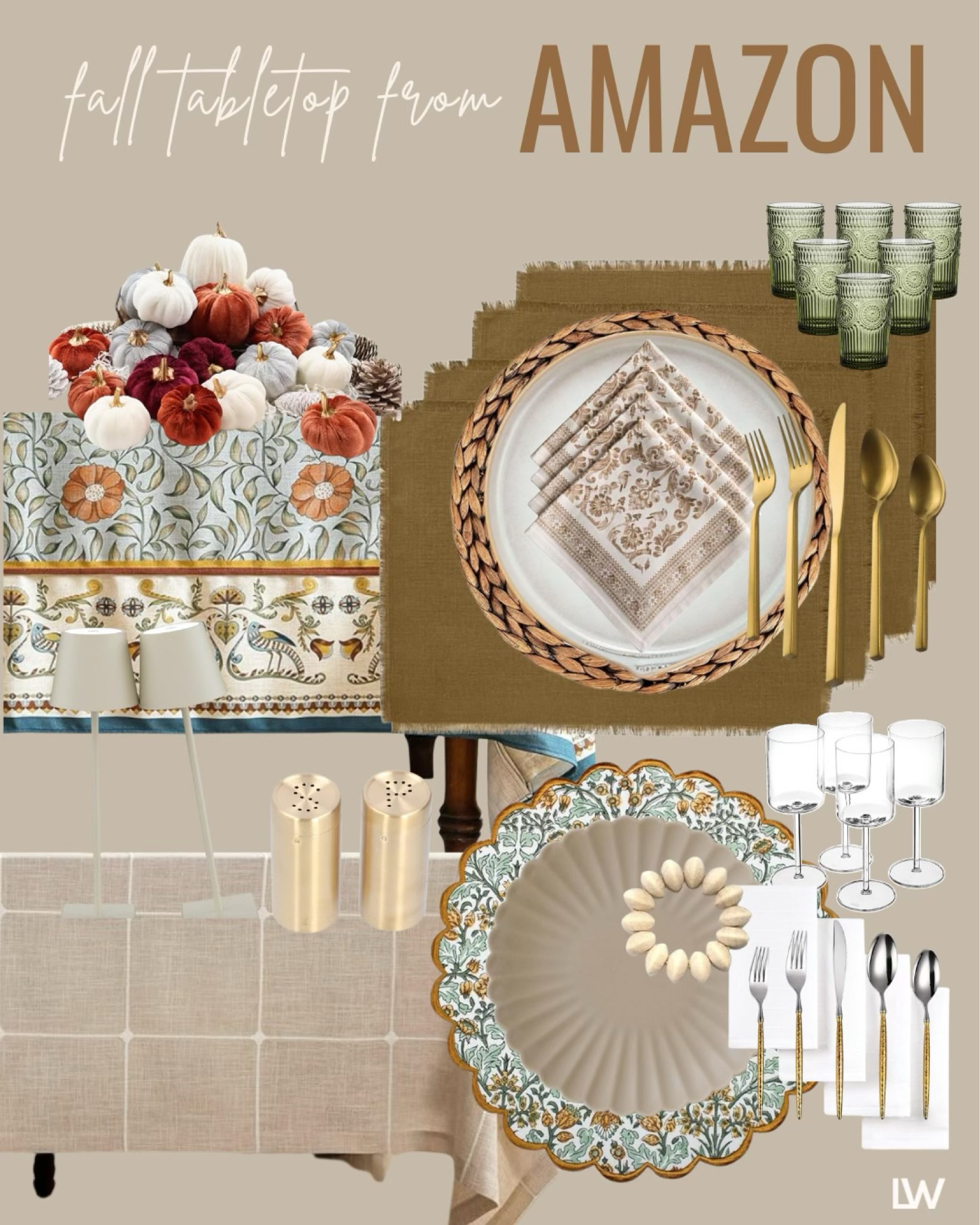 Start curating your fall tablescape with some mixing and matching from this inspo! @amazon @target 🤎

#LTKSeasonal #LTKHome #LTKParties