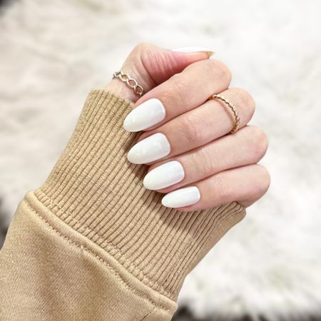 These almond shaped, “milky white”press-on nails are a new fav! I ordered a few pair because they’ll be repeated for sure! They’re coming a cross a little whiter in the photo but trust me, you’ll love them! Full blog on my blog with tips and tricks to make these last 2+ weeks on www.themichellewest.com 

#LTKunder50 #LTKbeauty #LTKstyletip