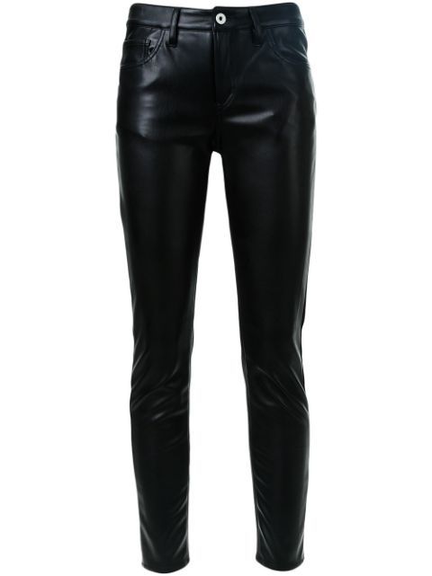 leather effect skinny trousers | FarFetch Global