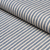 Schumacher Mathis Ticking Stripe Fabric, Linen in Indigo by DecoratorsBest | DecoratorsBest