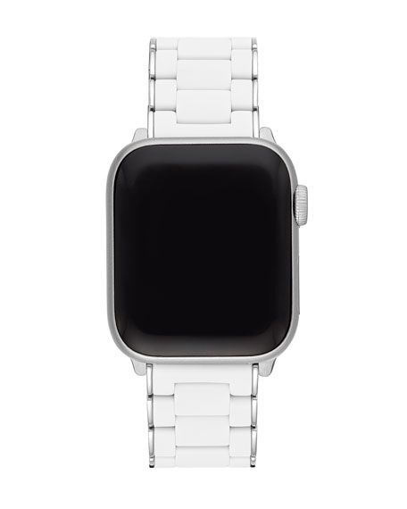 MICHELE 38/40mm Stainless Silicone-Wrapped Bracelet Band for Apple Watch | Neiman Marcus