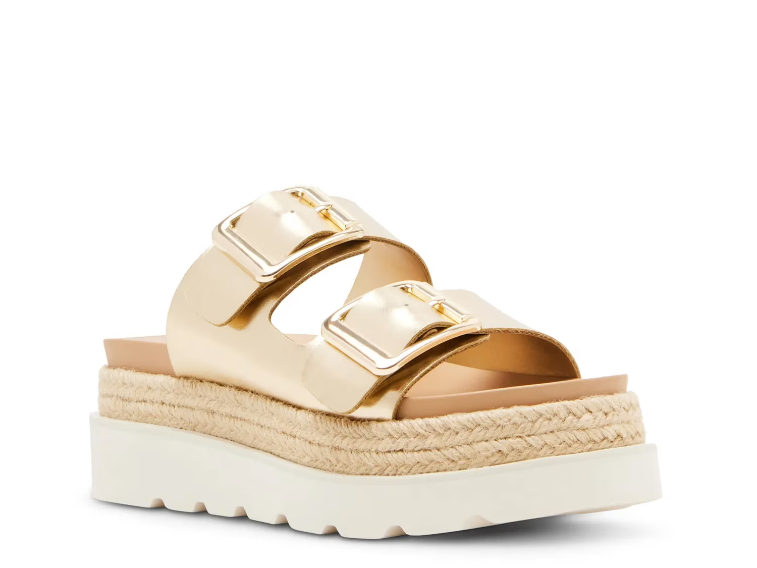 Madden Girl Mythical Espadrille Platform Sandal | Women's | Gold Metallic | Size 10 | Sandals | Footbed | DSW