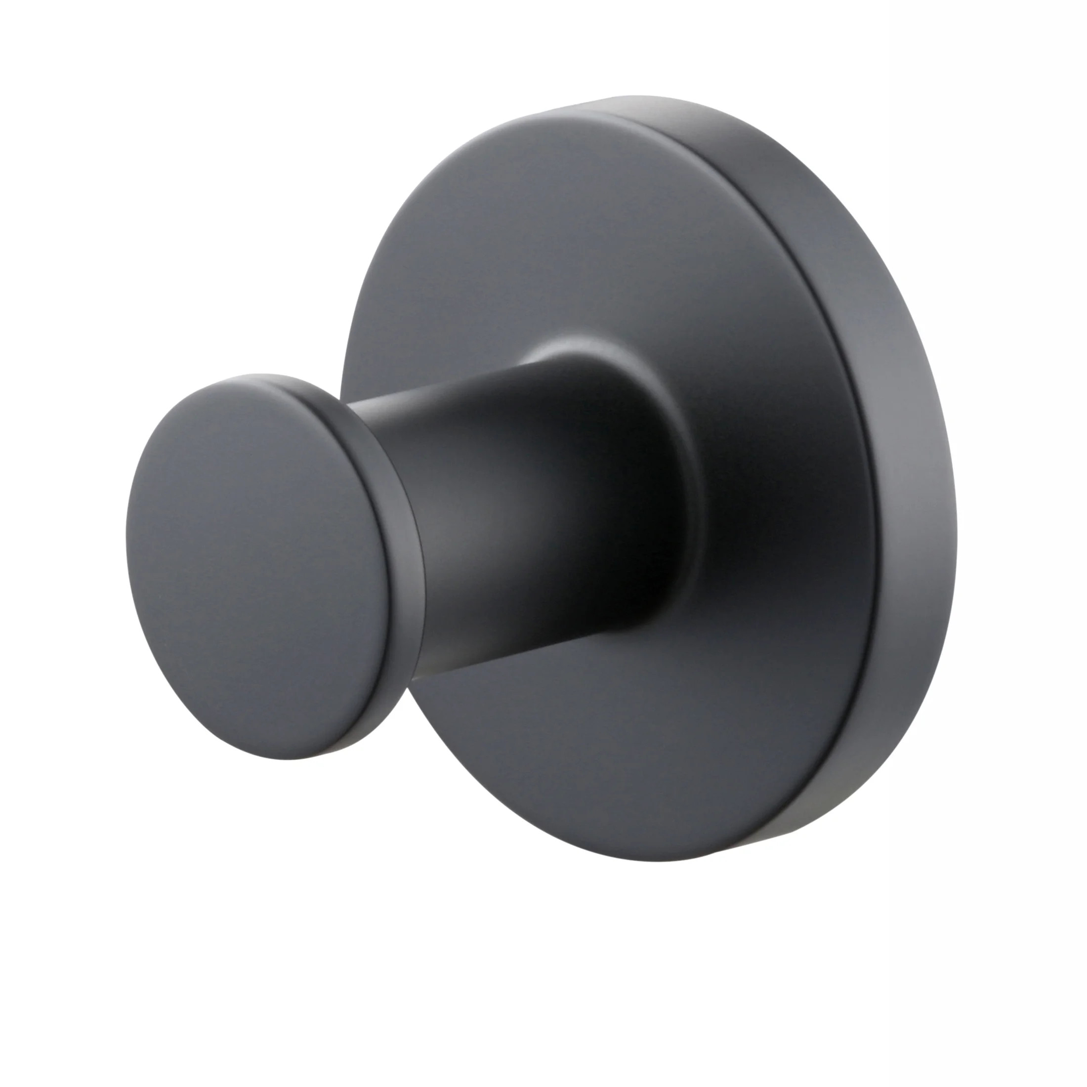Mainstays Modern Round Robe Hook in Matte Black, 2 Pack | Walmart (US)