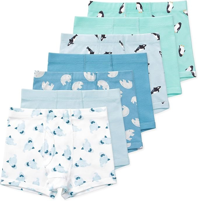 Lucky & Me Nolan Boys GOTS, Organic Cotton, Boxer Briefs, 7-Pack | Amazon (US)