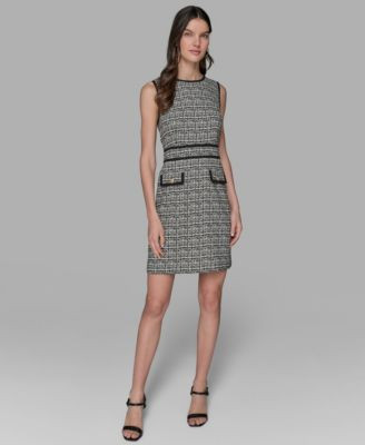 Women's Textured Jacquard A-Line Dress | Macy's