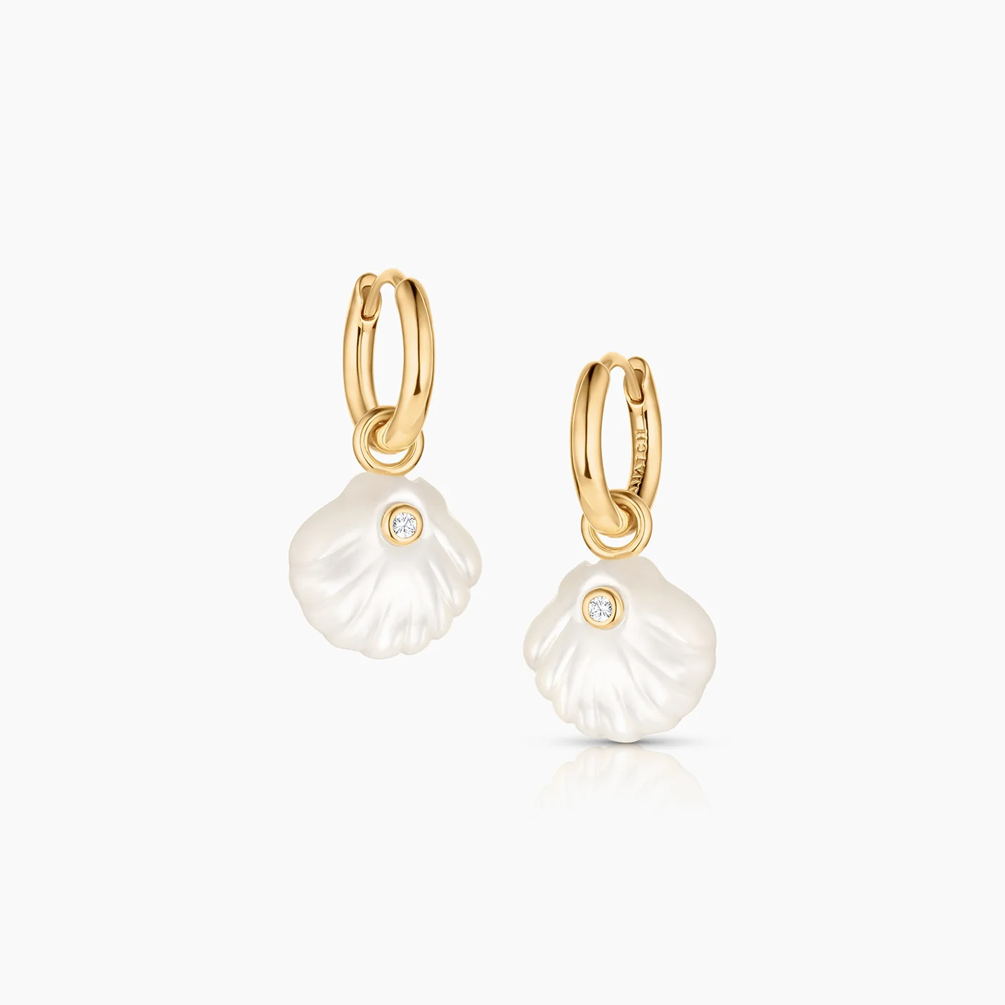 Coquille Mother Of Pearl Shell Hoop Earrings | Thatch