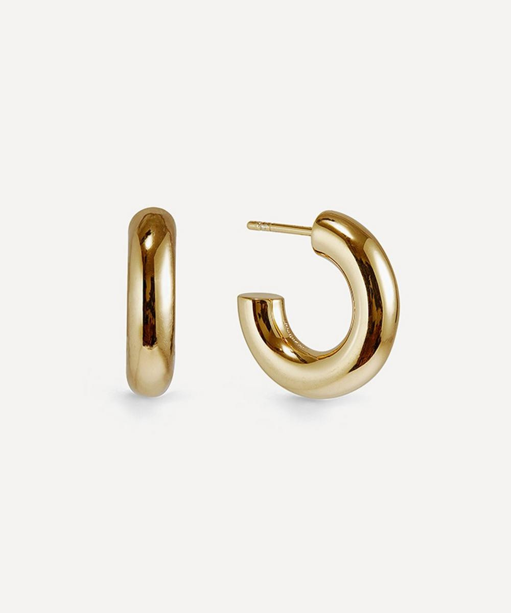 14Ct Gold Plated Vermeil Silver Mini Chunky Hoop Earrings | Liberty London (US)