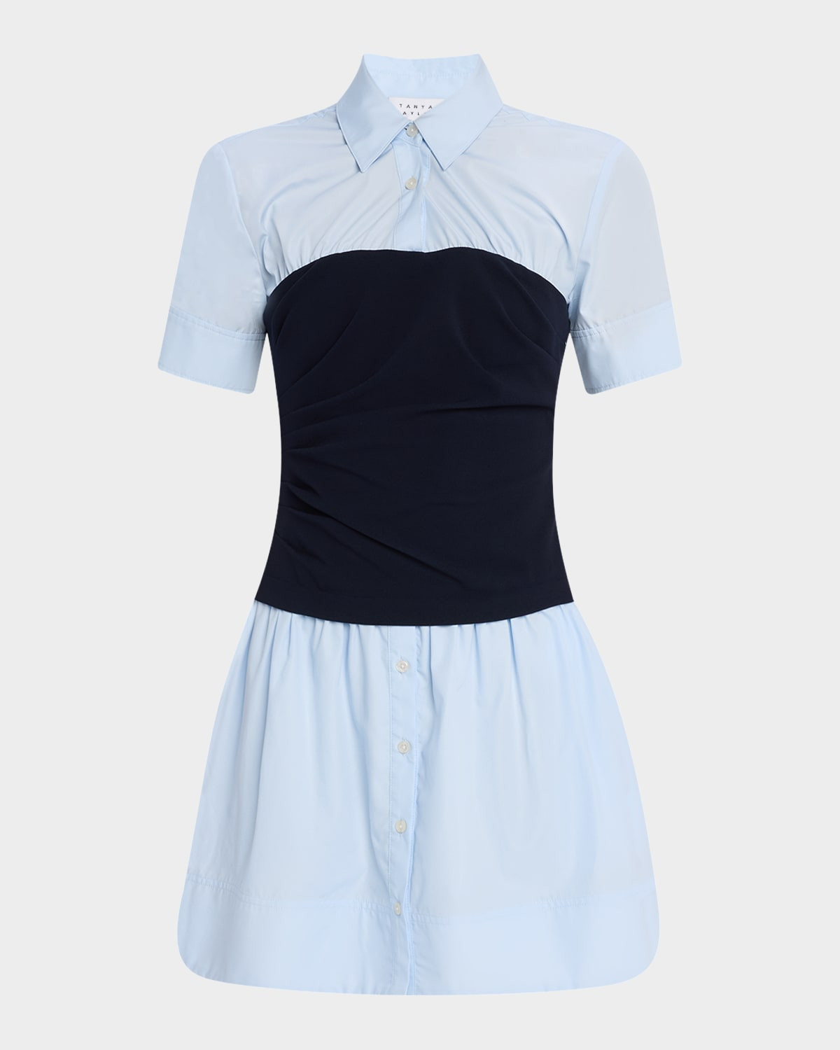 Leanne Combo Mini Shirtdress | Neiman Marcus