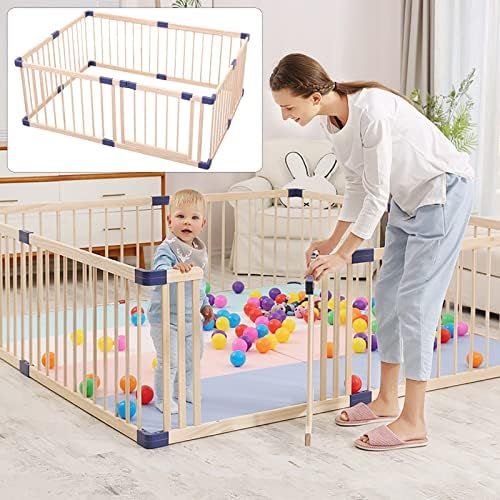 Baby Playpen Kids Fence with Safety Gate, Safety and Anti-Drop Function, Activity Play Center, Safet | Amazon (US)