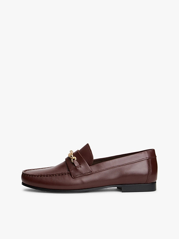 Leather TH Monogram Horsebit Chain Loafers | Tommy Hilfiger UK