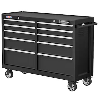 CRAFTSMAN 2000 Series 52-in W x 37.5-in H 10 -Drawer Steel Rolling Tool Cabinet ( Black ) | Lowe's