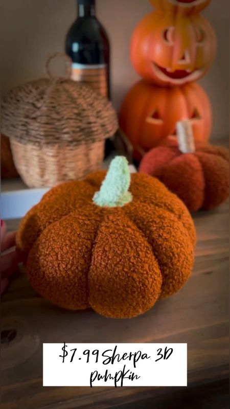 3D sherpa plush pumpkin 
Pumpkin throw pillow
Pumpkin fall decor
$7.99! At walmart!

#fall #falldecor #pumpkin 

#LTKFind #LTKhome #LTKSeasonal