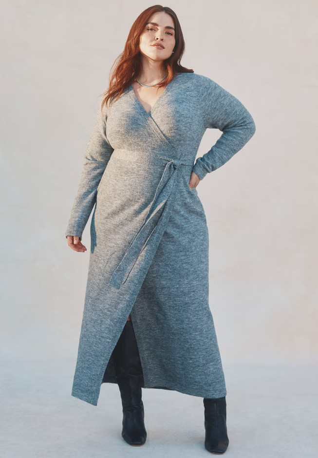 Sweater Wrap Dress | Eloquii