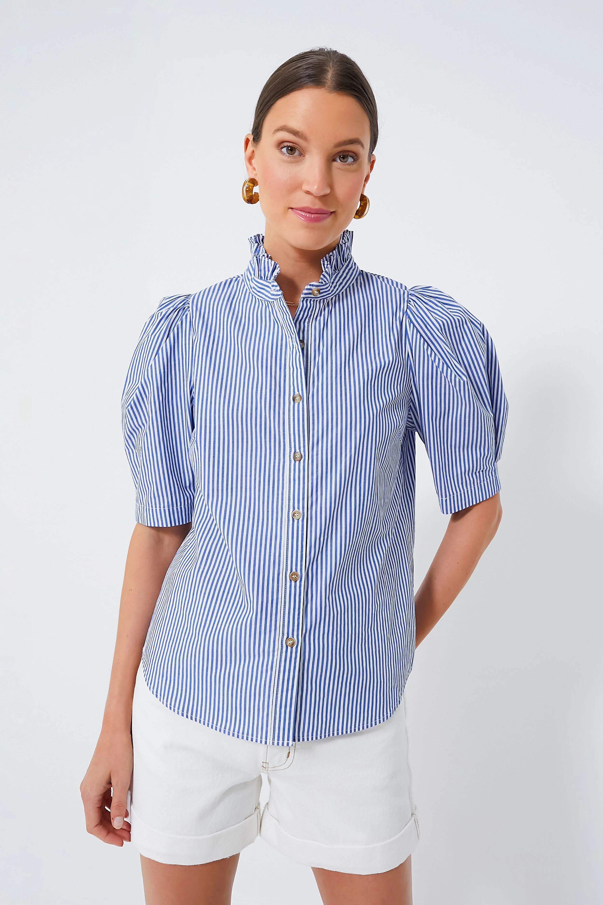 Blue Striped Alicia Blouse | Tuckernuck (US)