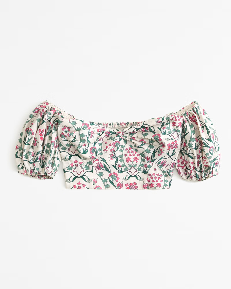 Poplin Off-The-Shoulder Set Top | Abercrombie & Fitch (US)