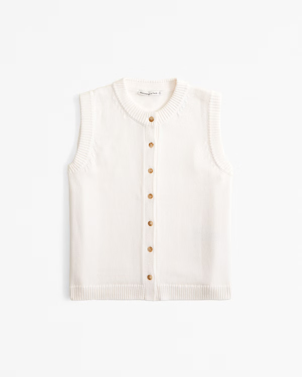 Crew Button-Up Sweater Vest | Abercrombie & Fitch (UK)