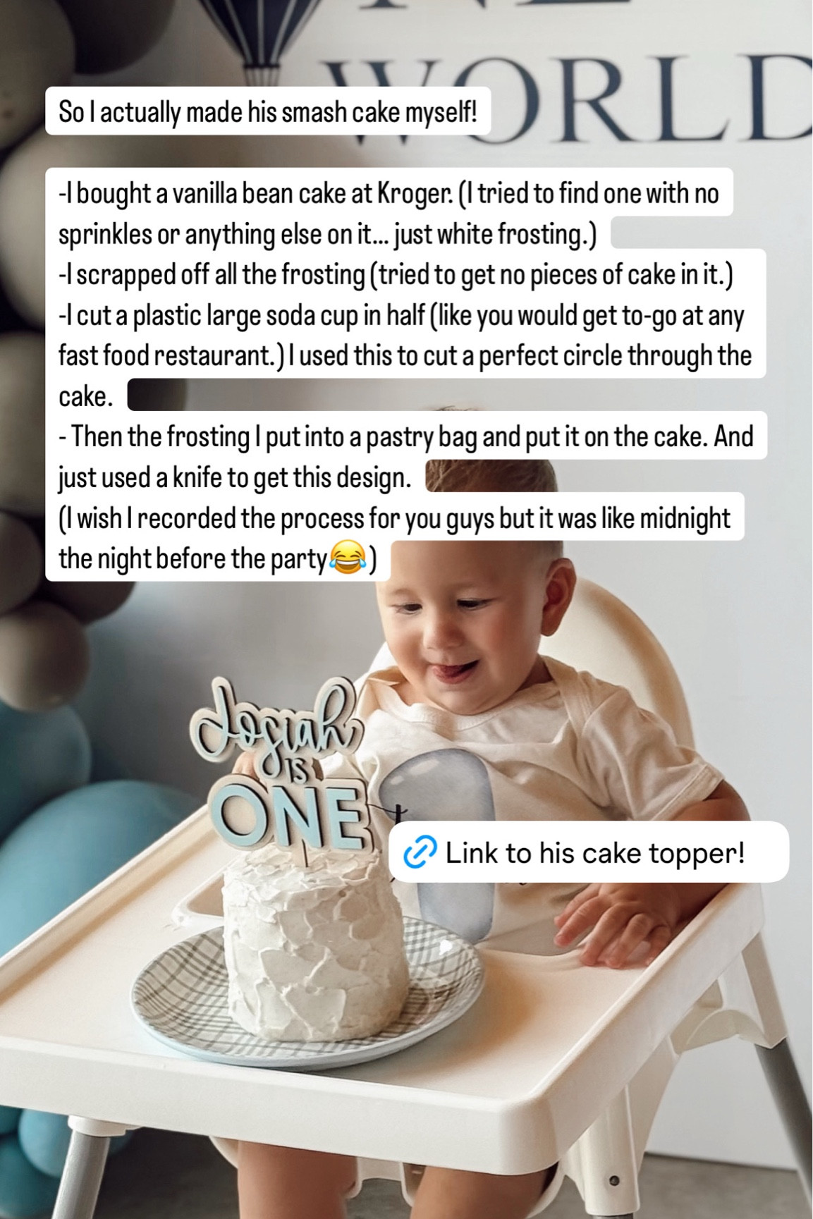 Birthday cake topper and plate 
Baby boys first birthday partyy

#LTKParties #LTKBaby #LTKKids