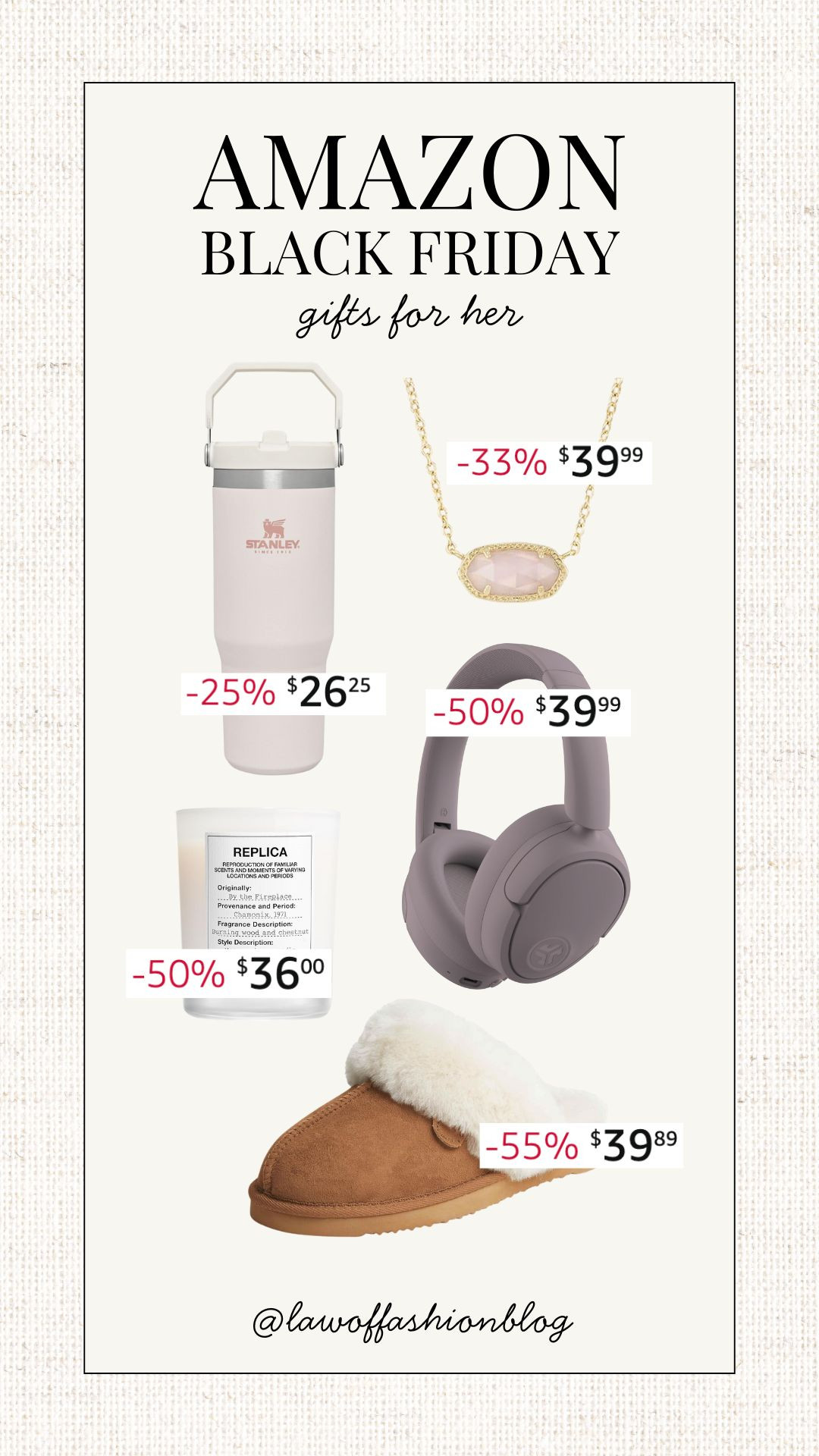 Amazon Black Friday deals on gifts for her! Stanley, Kendra Scott necklace, headphones, candle, slippers, gifts for her, Christmas gifting, holiday ideas.  

 #LTKCyberWeek #LTKGiftGuide #LTKSaleAlert