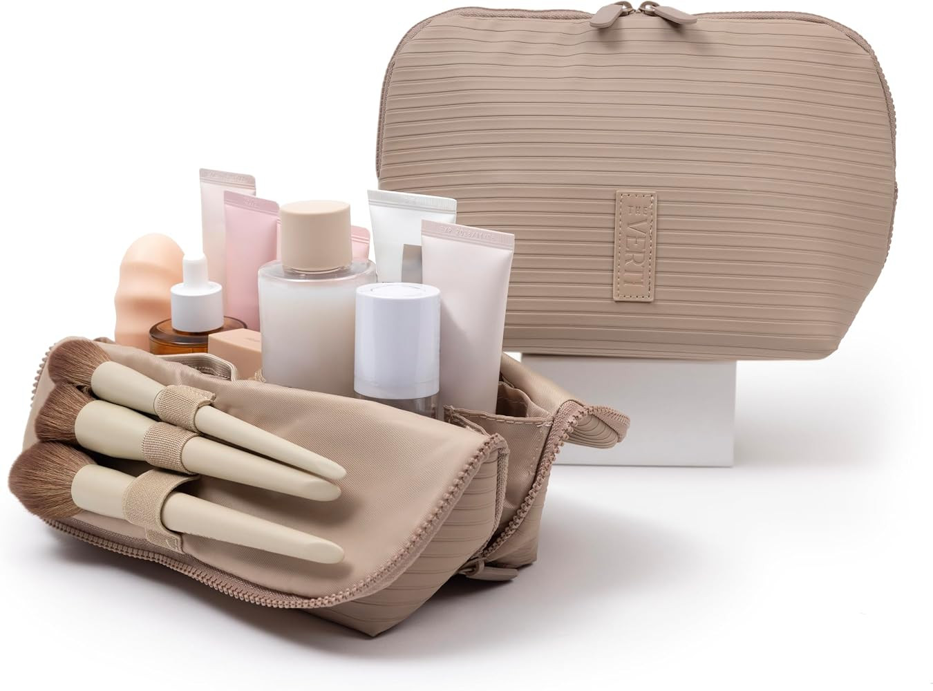 THE VERTI-Vertical Waterproof Makeup & Toiletry Bag | 23-Pocket Organizer with Upright, Fold-Down... | Amazon (US)