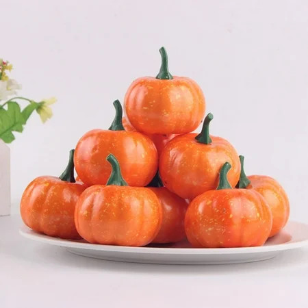 Momihoom 8PCs Artificial Pumpkins Mini Fake Pumpkins Pumpkins For Halloween Pinchable Decompression | Walmart (US)