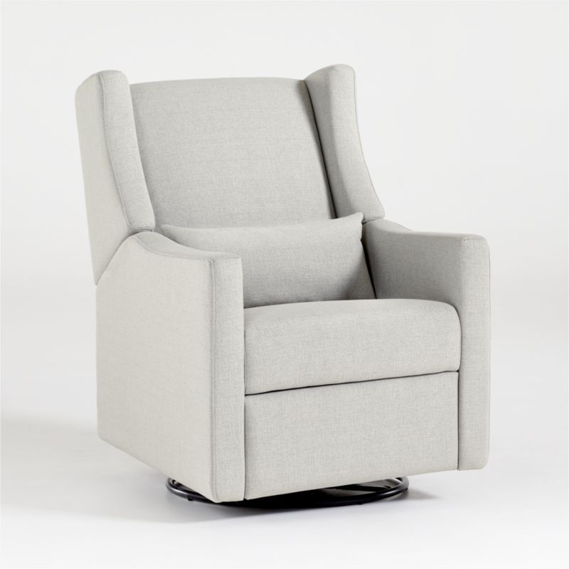 Babyletto Kiwi Grey Power Recliner in Eco-Performance Fabric + Reviews | Crate & Kids | Crate & Barrel