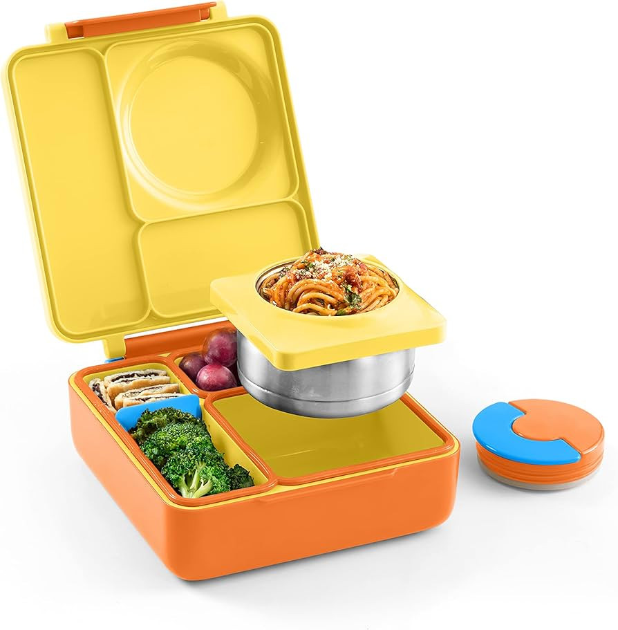 OmieBox Bento Box for Kids - Insulated Bento Lunch Box with Leak Proof Thermos Food Jar - 3 Compa... | Amazon (US)