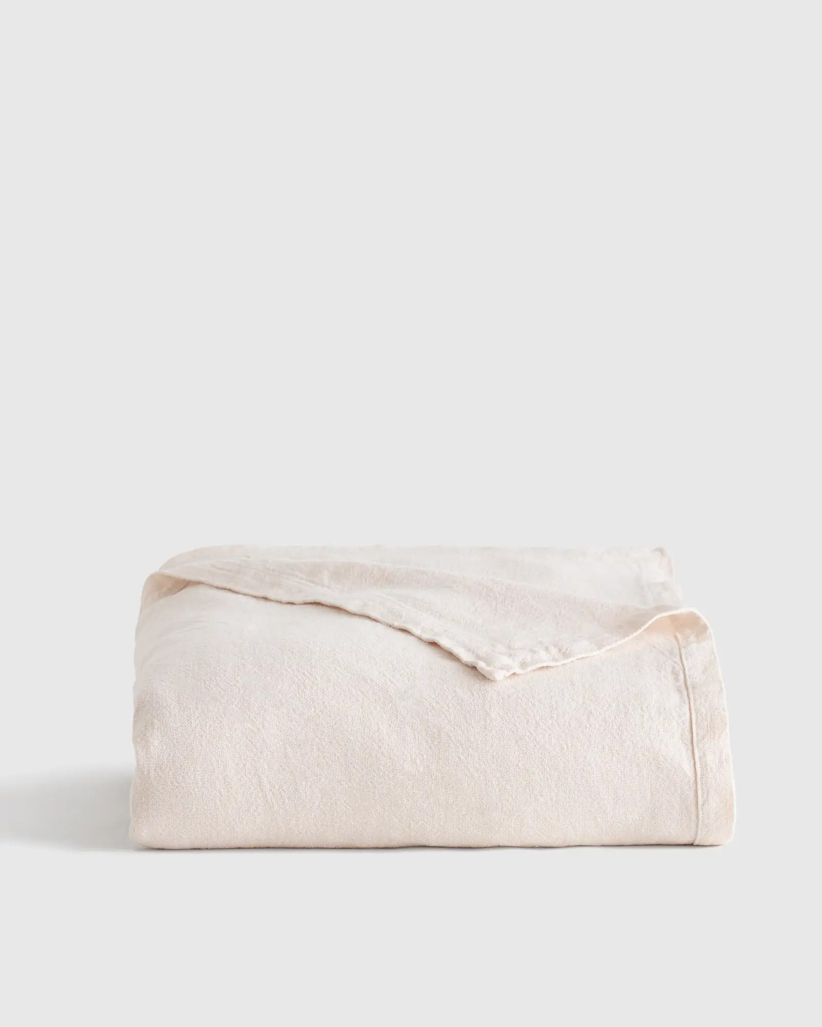 Vintage Wash European Linen Bed Cover in Oat | Quince