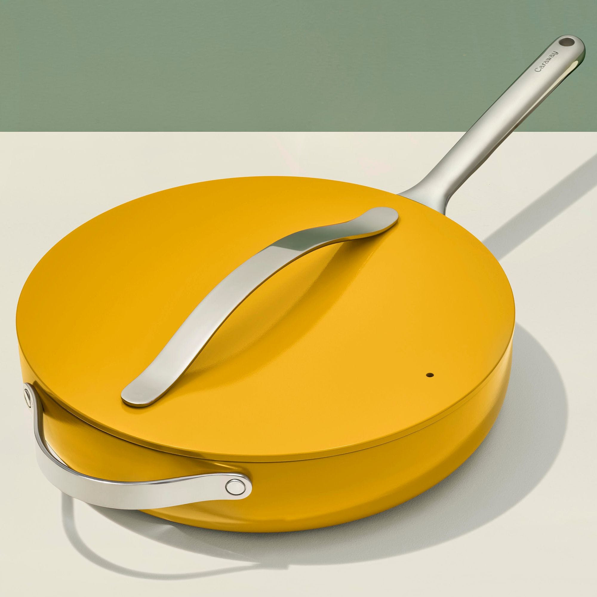 4.5 QT Sauté Pan In Marigold | Non-Stick, Non-Toxic, PFAS-Free Ceramic Pans | Induction-Compatible For Healthy Cooking | Caraway | Caraway